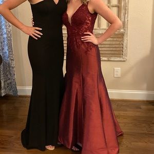 Camille La Vie Burgundy fit and flare prom dress. In great condition.